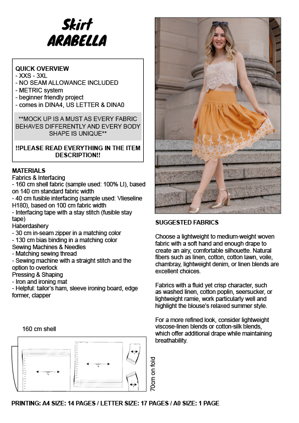 PATTERN PACK - Top Magnolia and Skirt Arabella - THISISKACHI