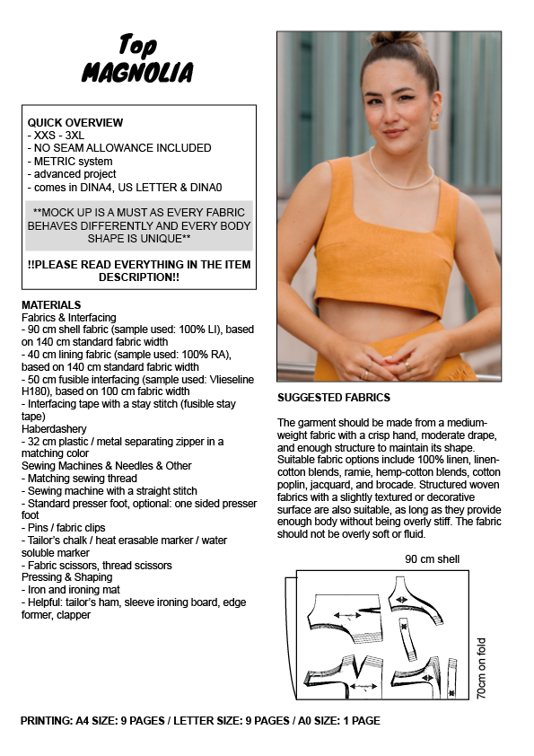 PATTERN PACK - Top Magnolia and Skirt Arabella - THISISKACHI