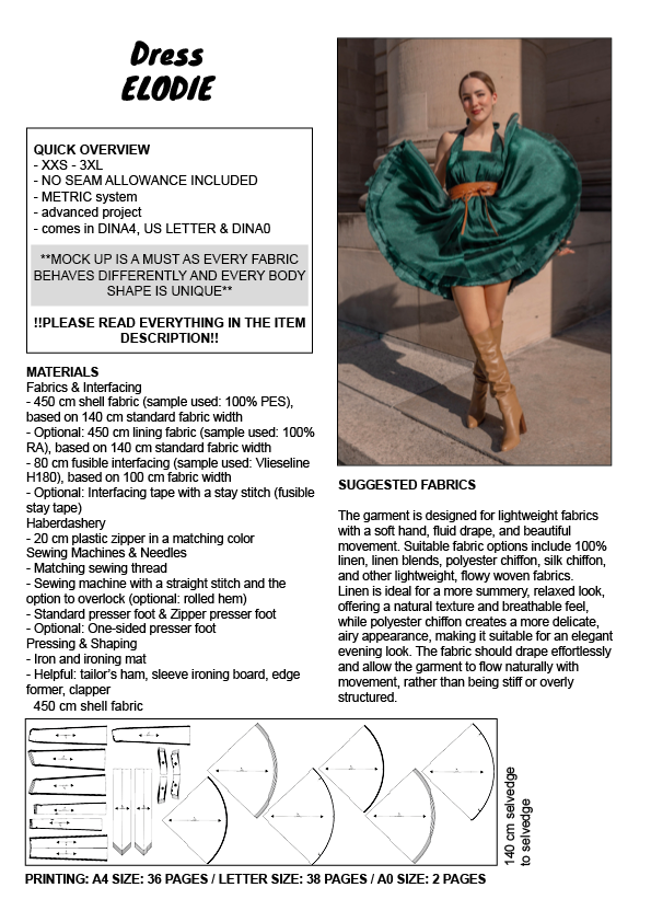 PATTERN - Dress ELODIE - THISISKACHI