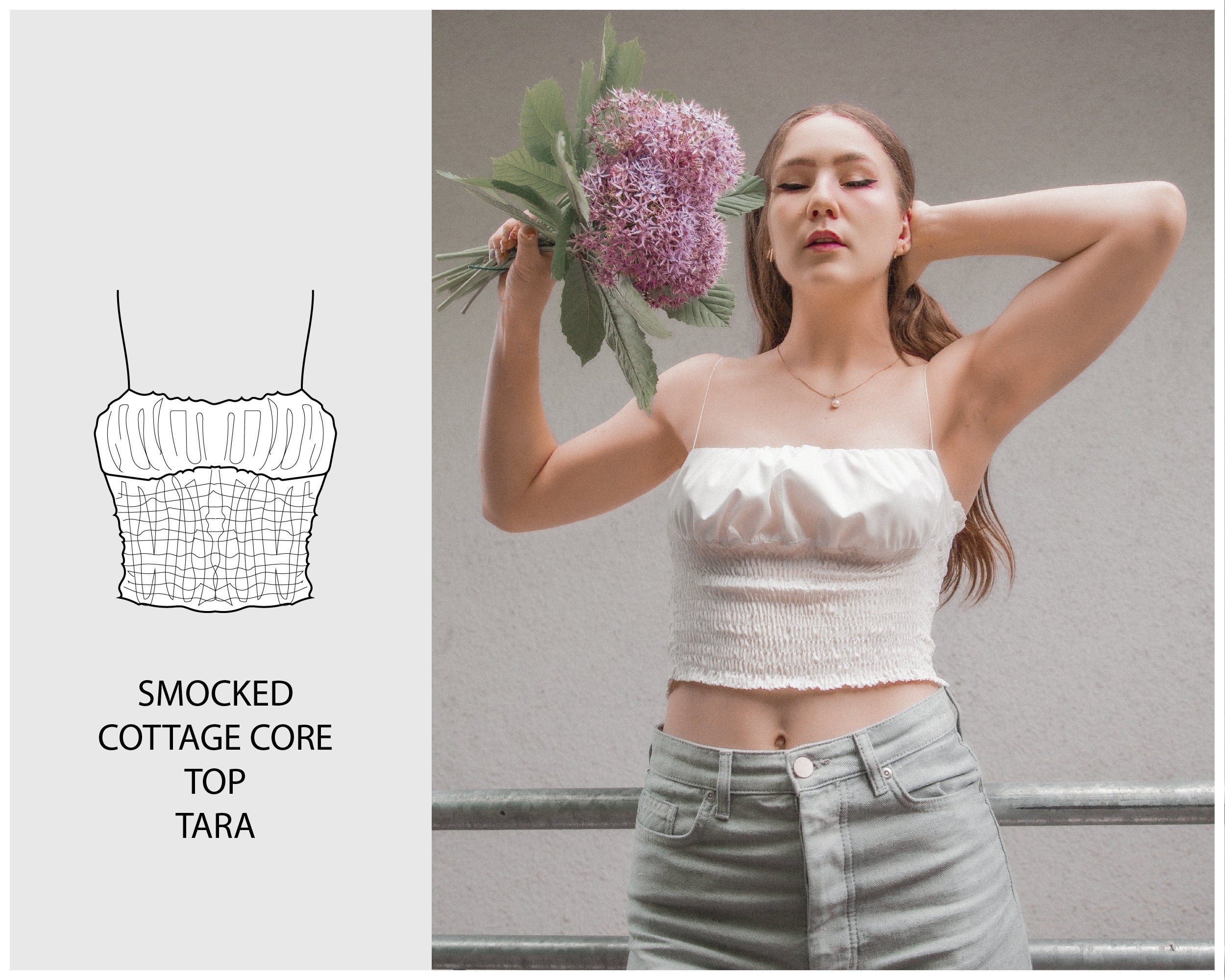 PATTERN - Smocked Cottage Core Top TARA - THISISKACHI