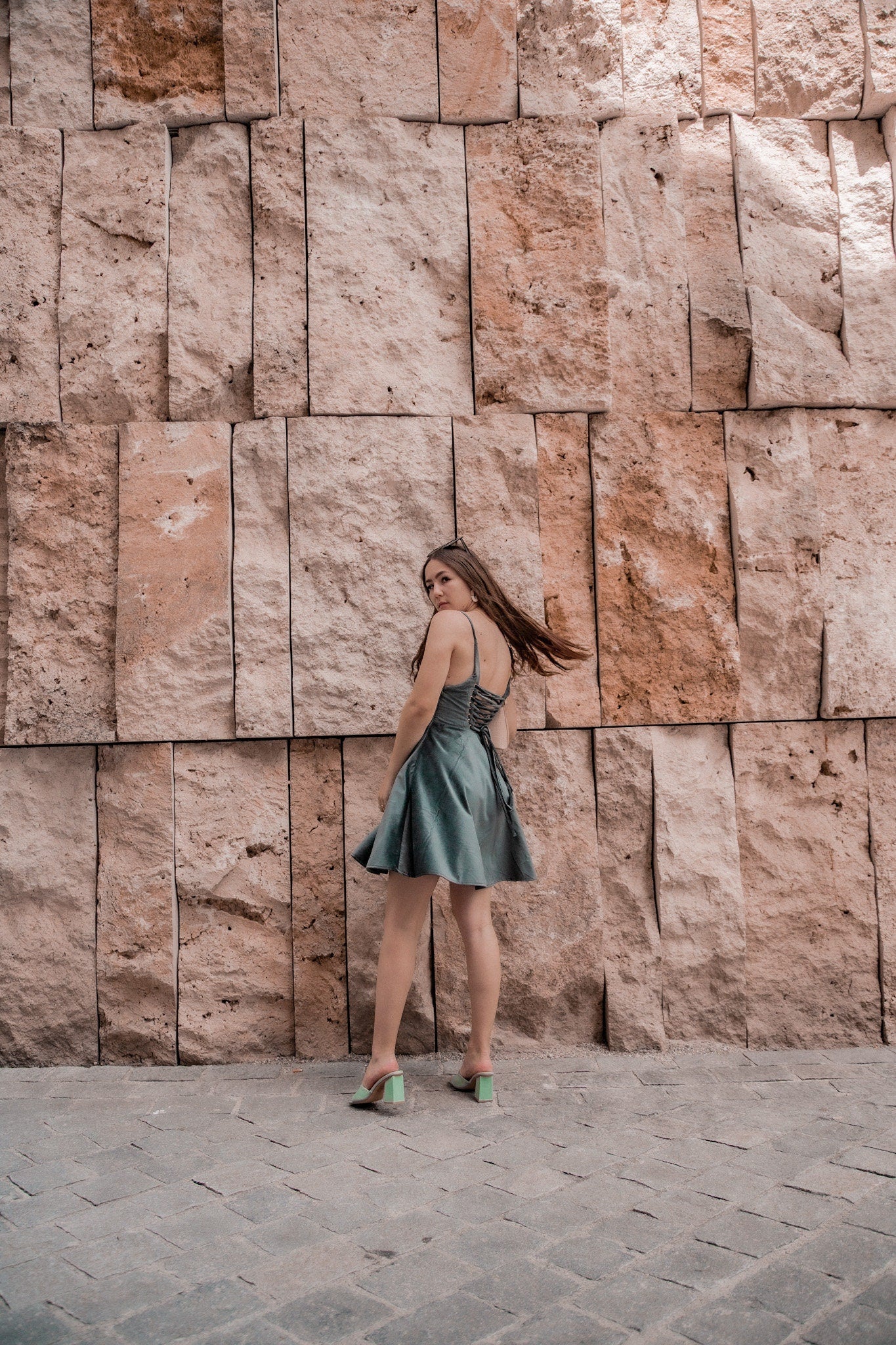 PATTERN - Laced Up Mini Dress CONSTANCE - THISISKACHI