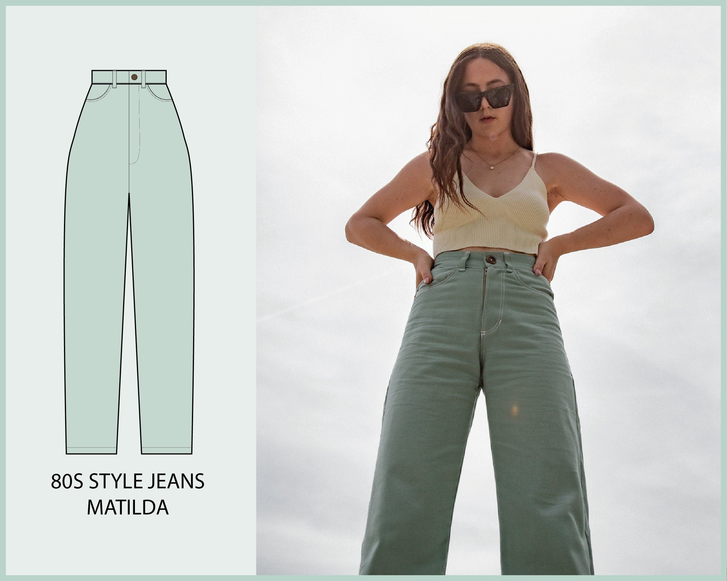 PATTERN - 80s Style Jeans MATILDA - THISISKACHI