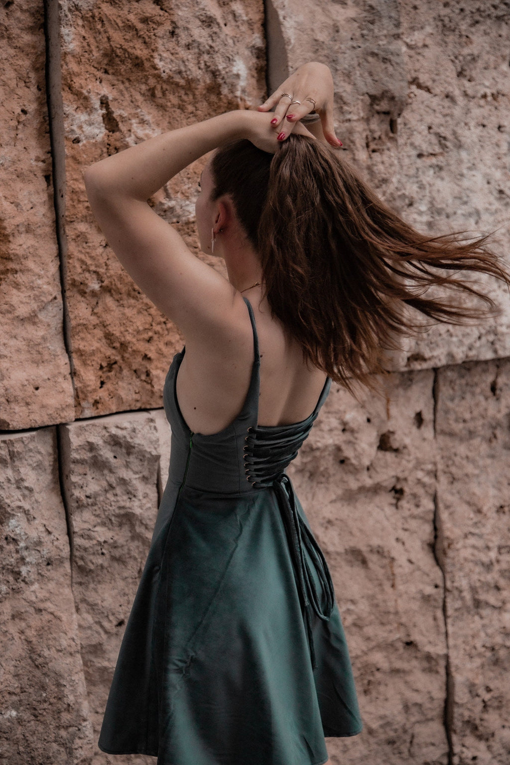 PATTERN - Laced Up Mini Dress CONSTANCE - THISISKACHI