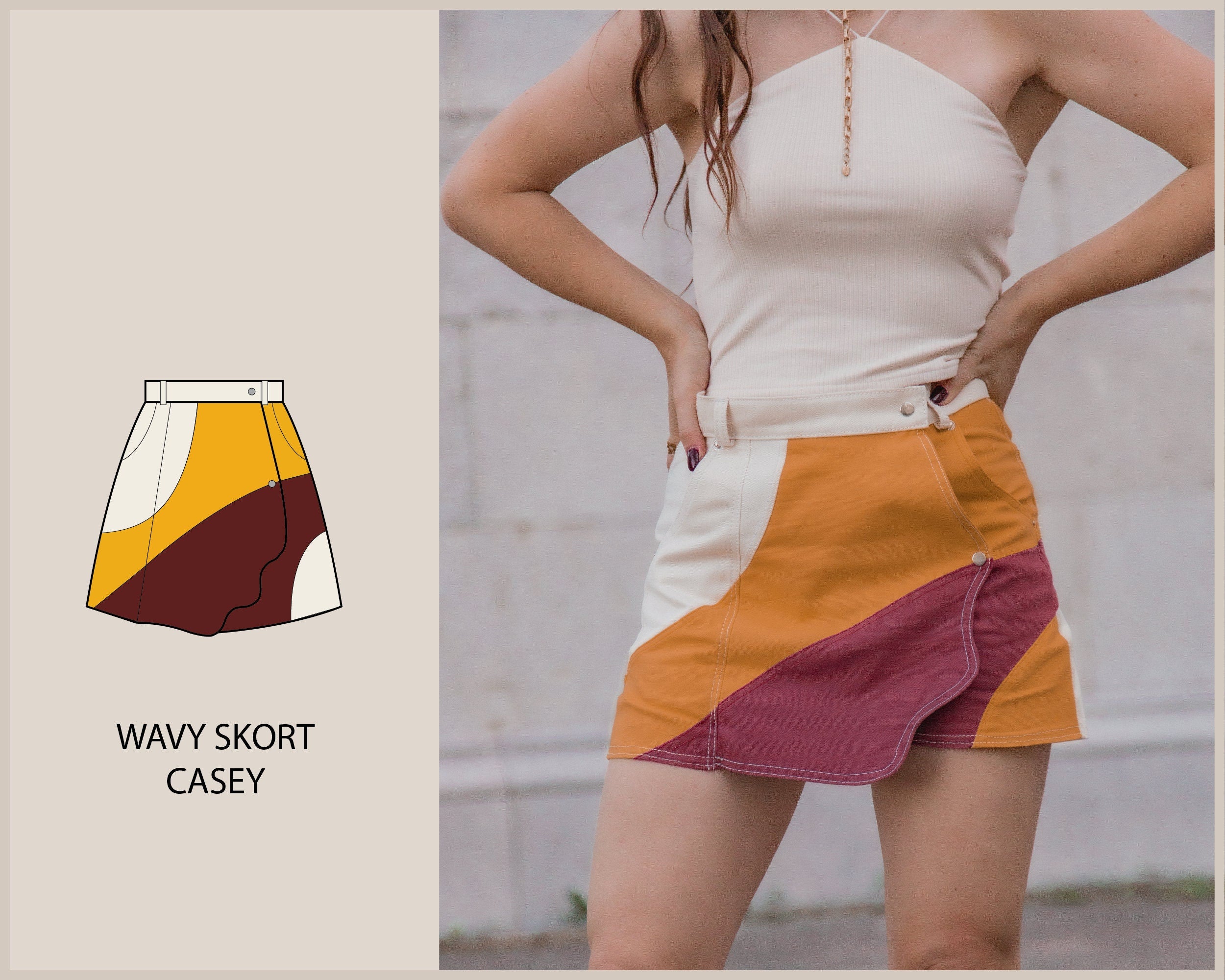 PATTERN - Wavy Skort CASEY - THISISKACHI