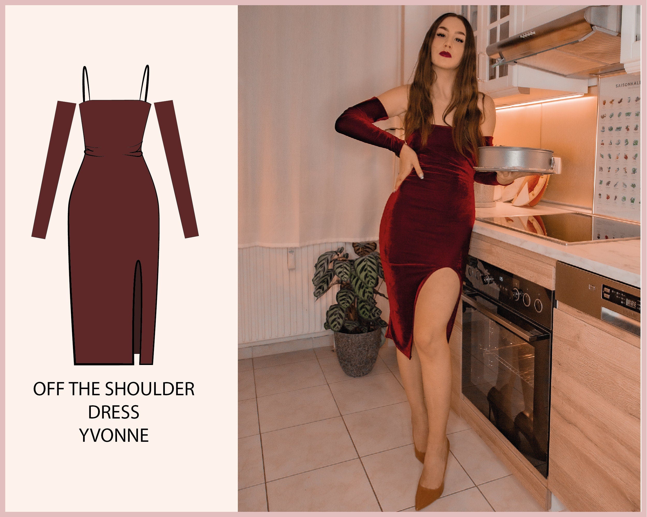 PATTERN - Off the Shoulder Dress YVONNE - THISISKACHI