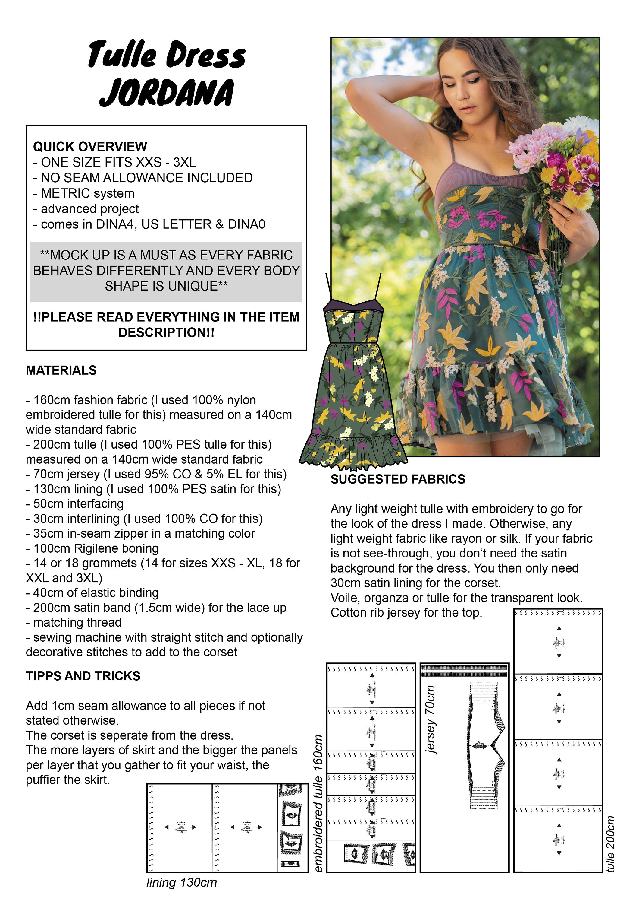 PATTERN - Tulle Dress JORDANA - THISISKACHI