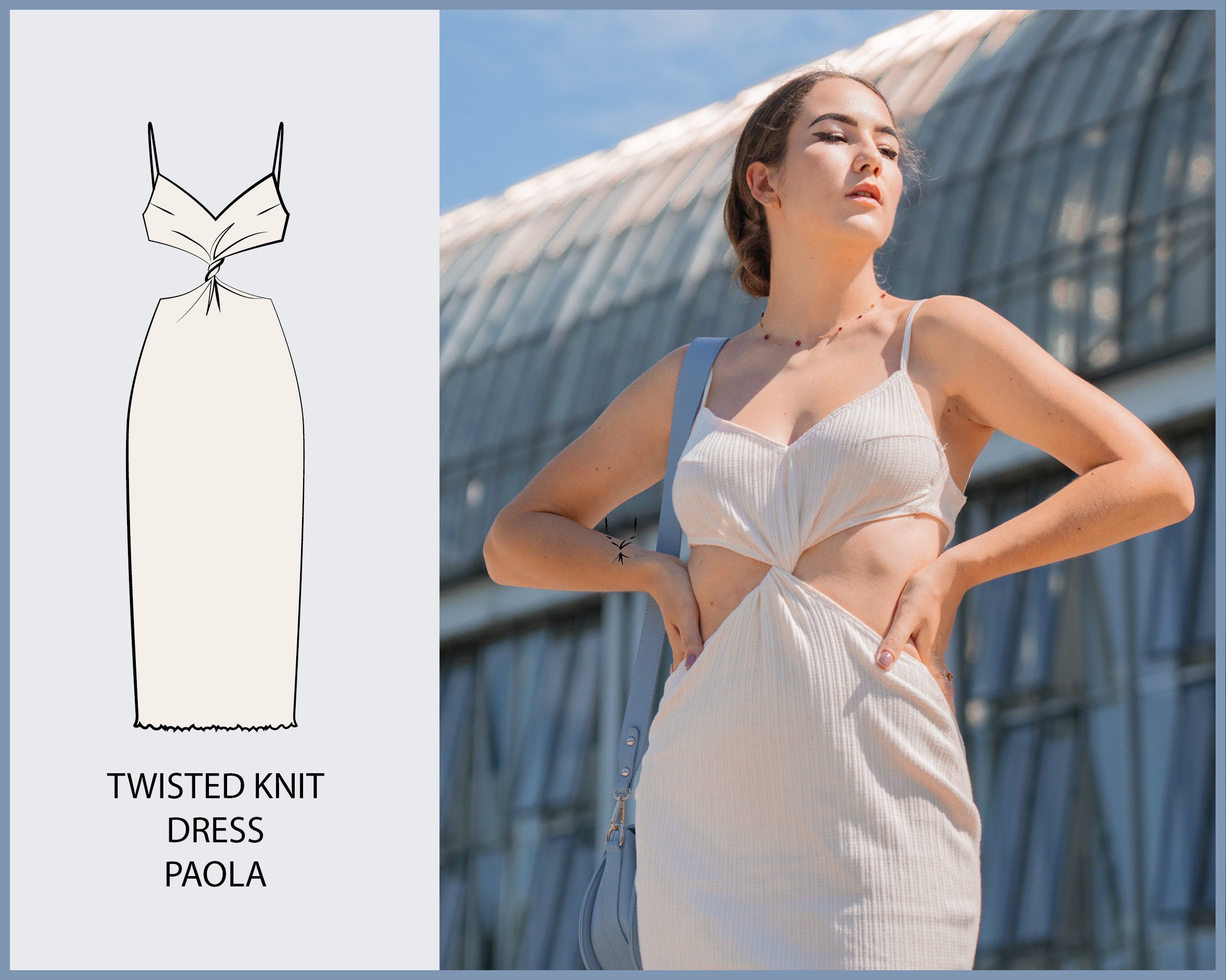 PATTERN - Twisted Knit Dress PAOLA - THISISKACHI