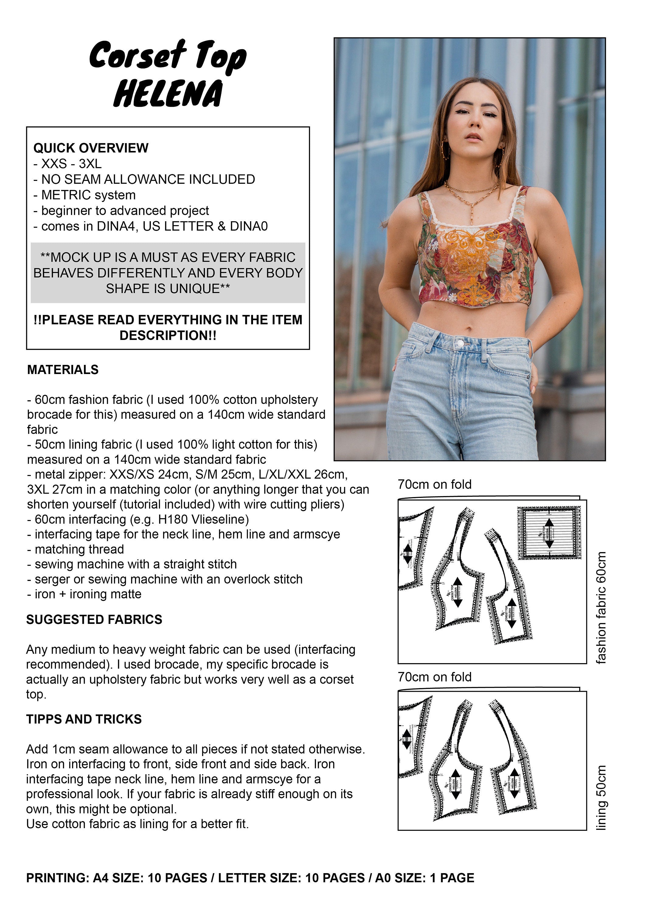 PATTERN - Corset Top HELENA - THISISKACHI