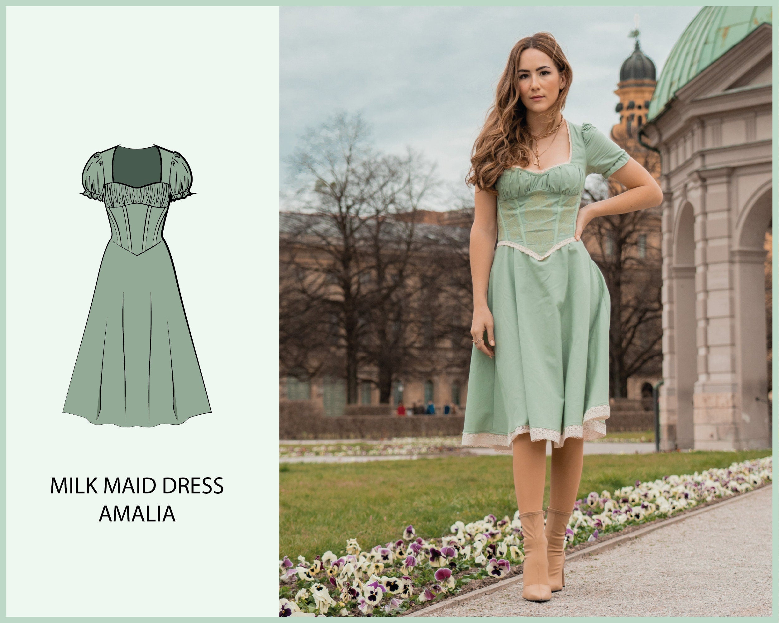 PATTERN - Milk Maid Dress AMALIA - THISISKACHI