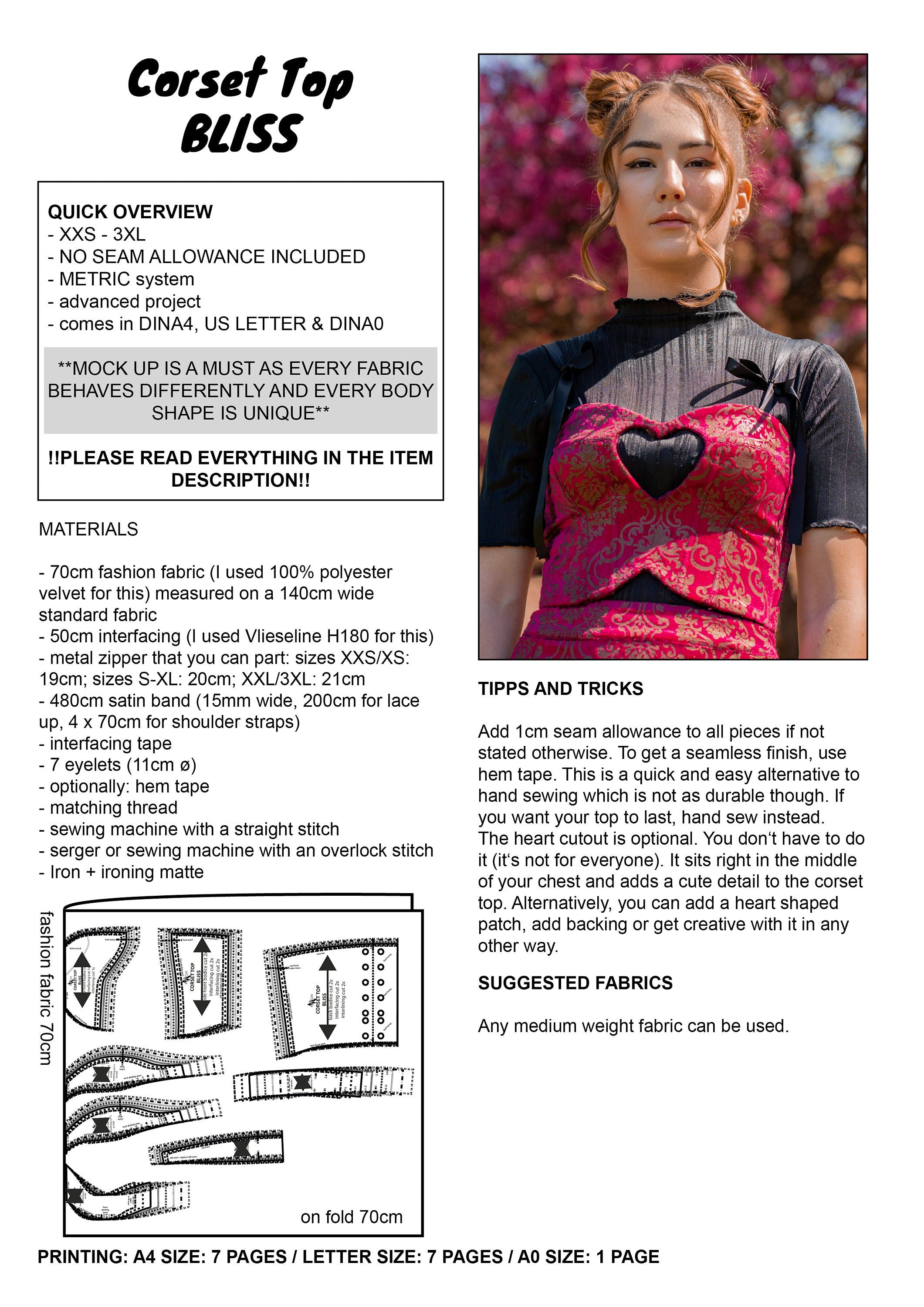 Pattern Bundle - Mini Skirt LOVE & Corset Top BLISS- THISISKACHI