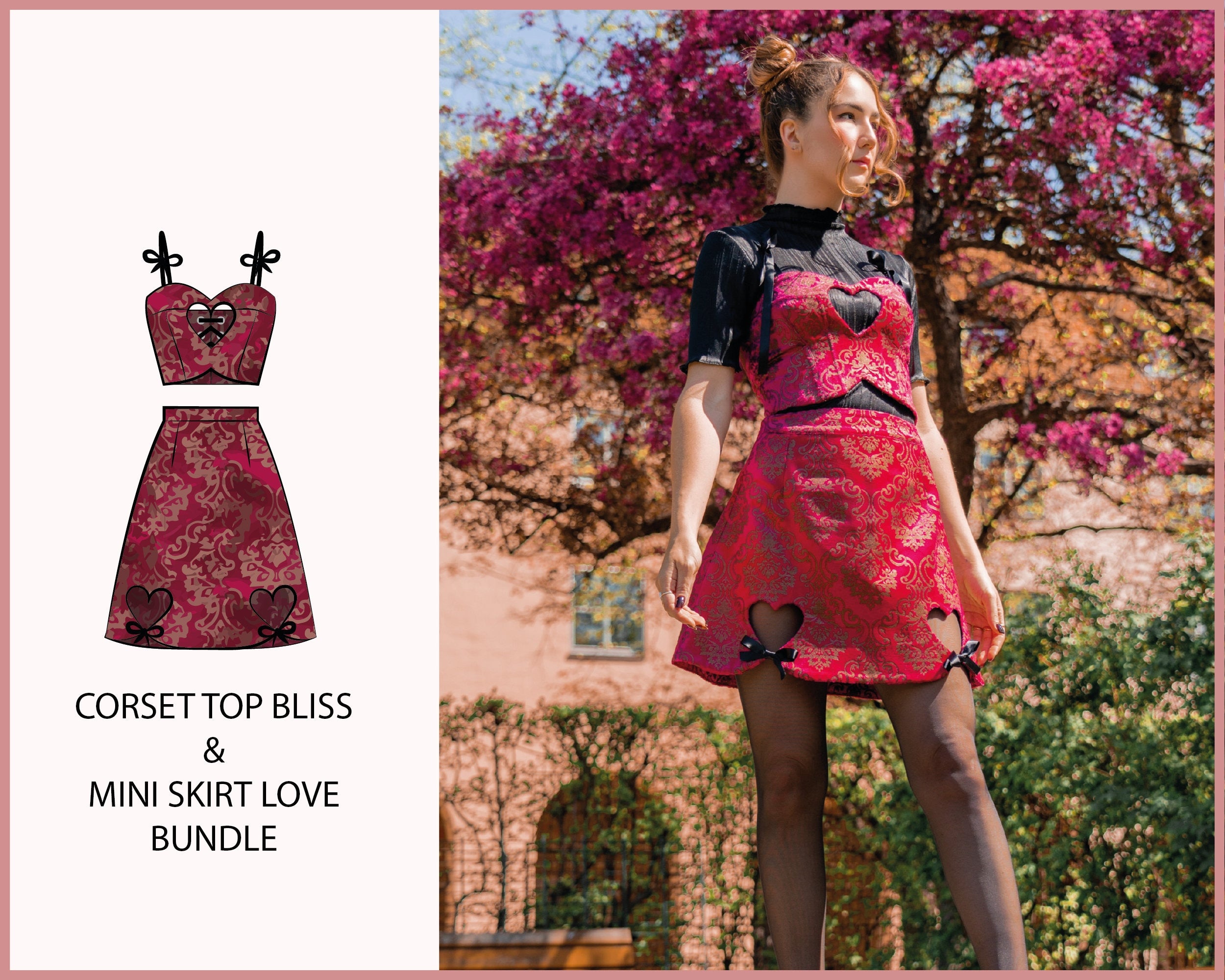 Pattern Bundle - Mini Skirt LOVE & Corset Top BLISS- THISISKACHI
