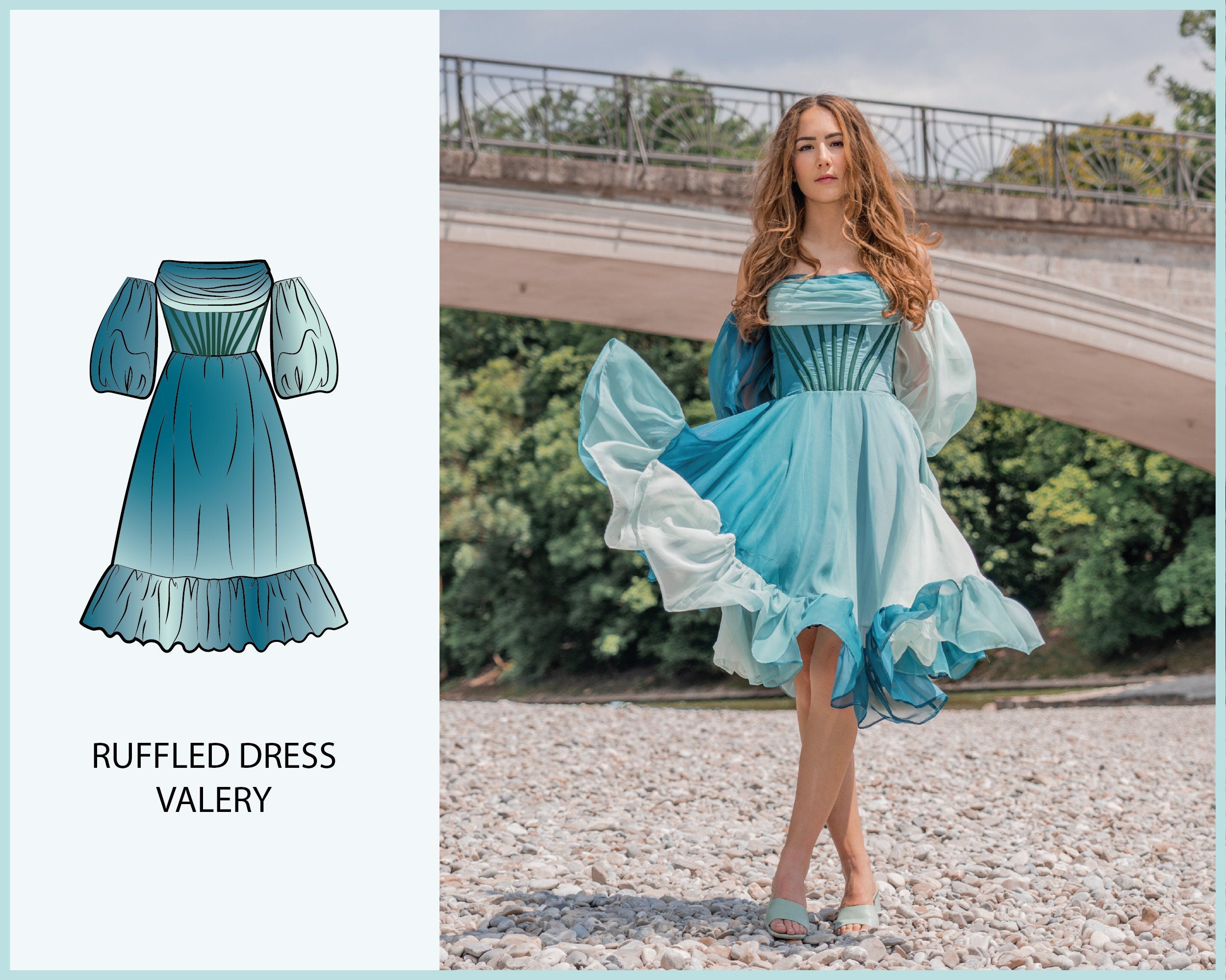 PATTERN - Ruffled Dress VALERY - THISISKACHI