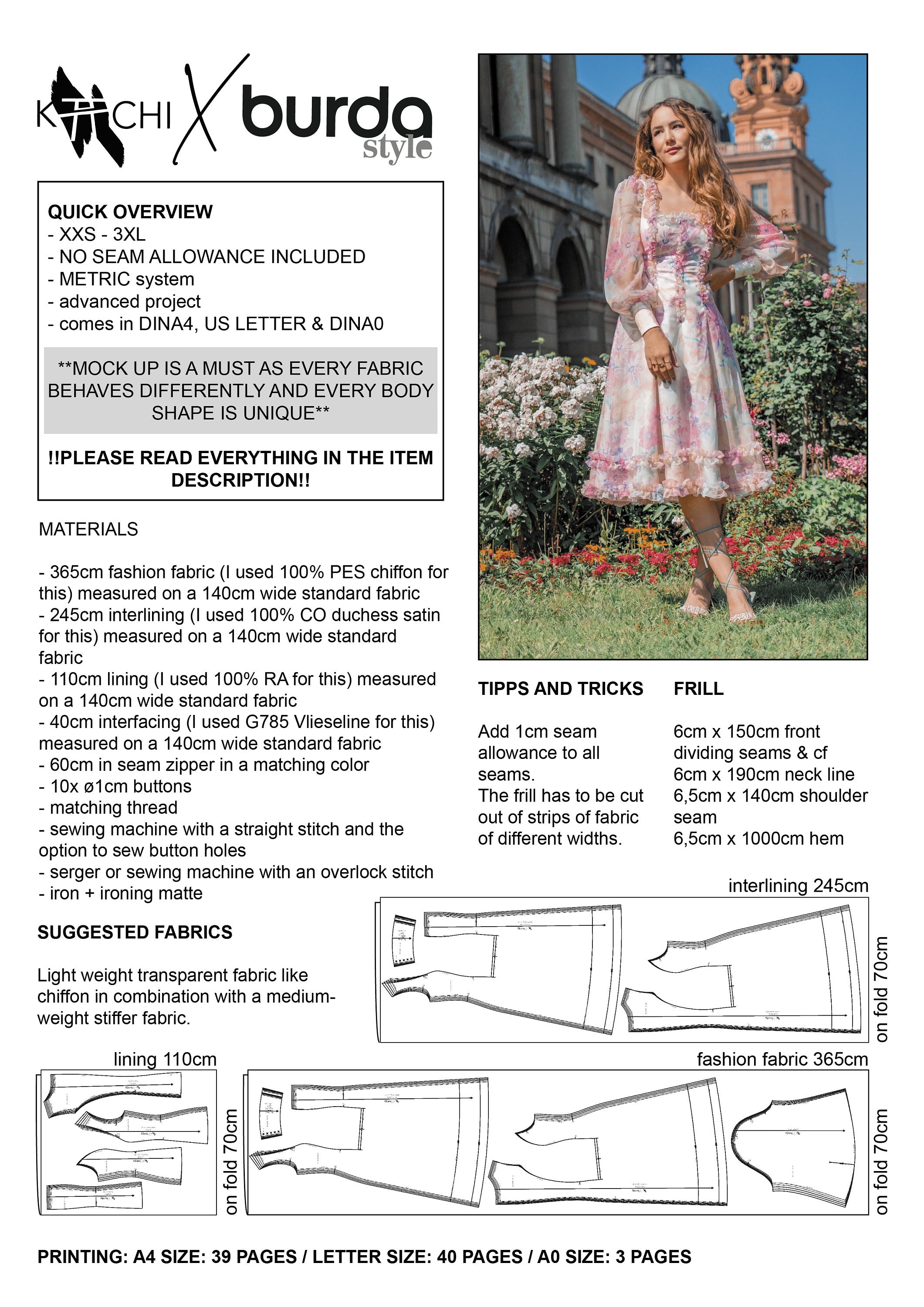 PATTERN - Summer Dress - THISISKACHI x Burda Style Germany