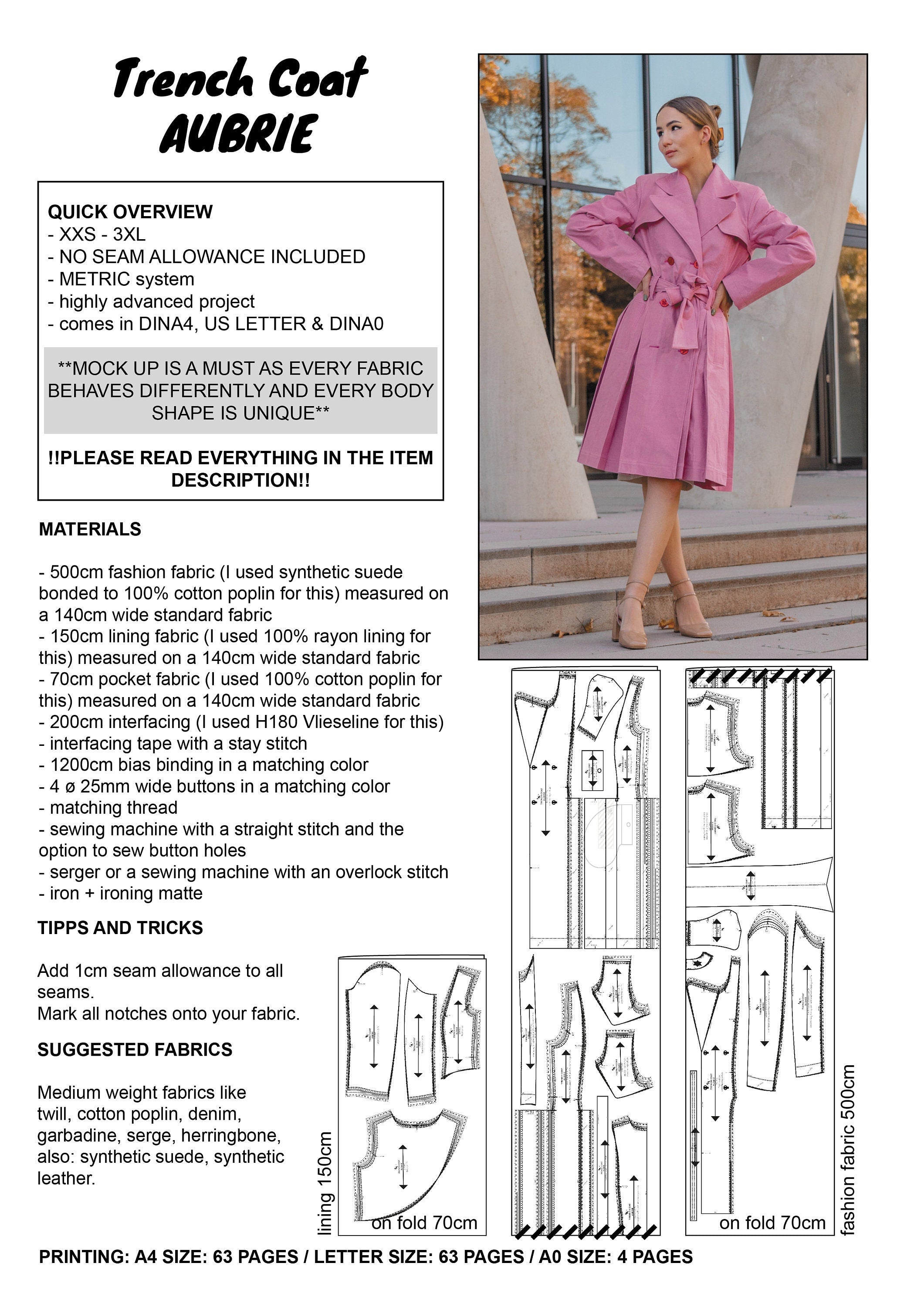 PATTERN - Trench Coat AUBRIE - THISISKACHI