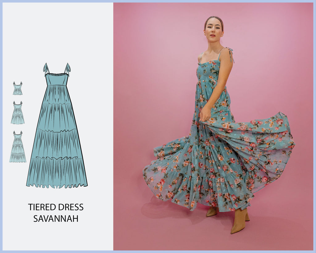 PATTERN - Tiered Dress SAVANNAH - THISISKACHI