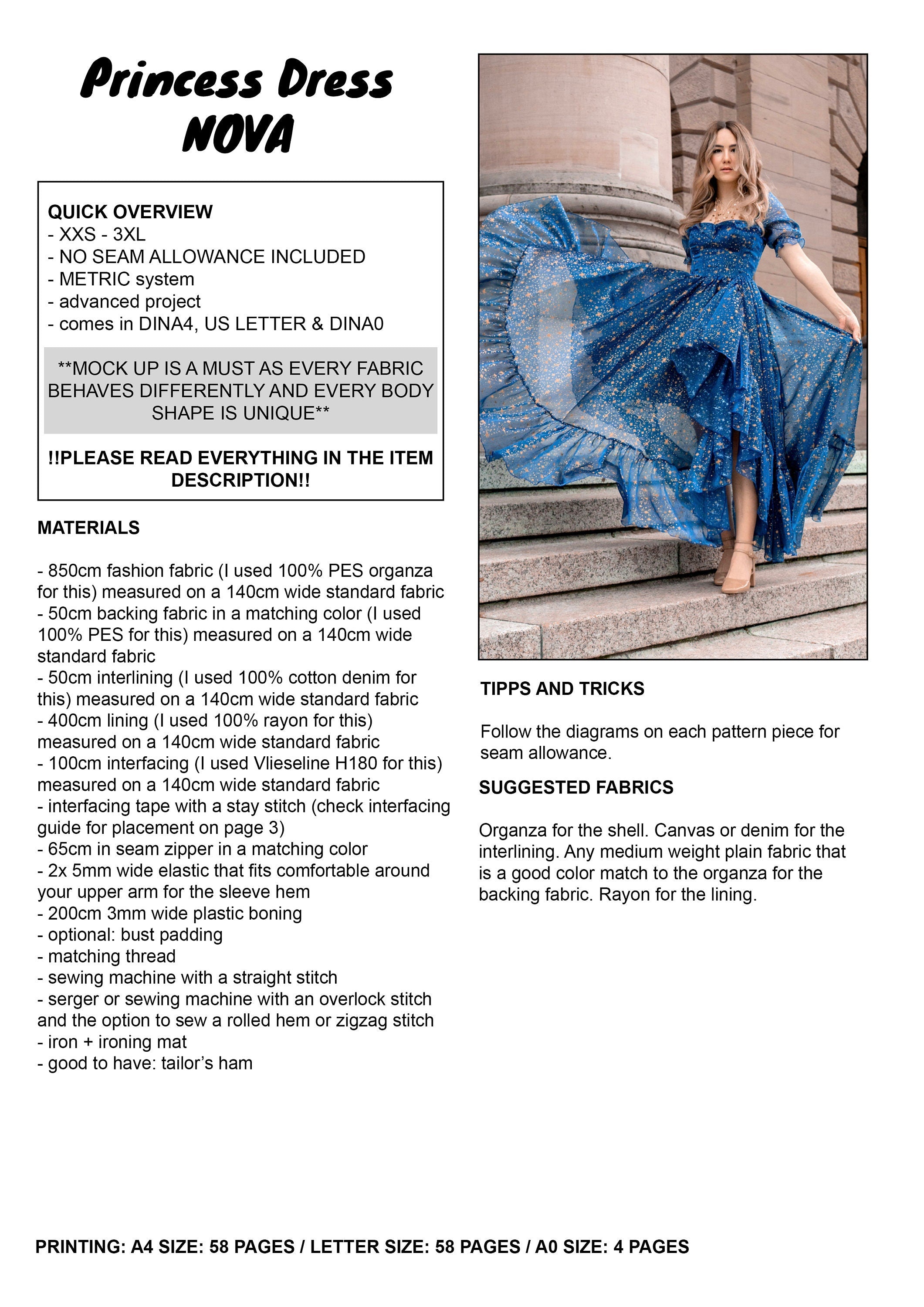 PATTERN - Princess Dress NOVA - THISISKACHI