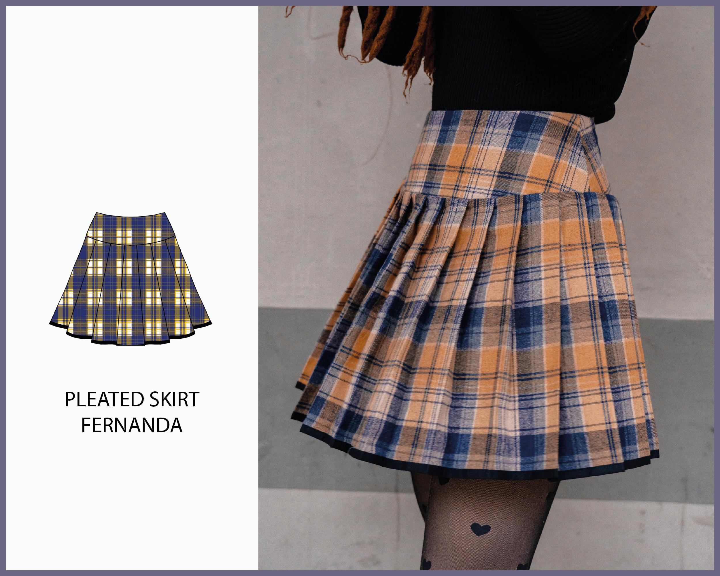 PATTERN - Pleated Skirt FERNANDA - THISISKACHI