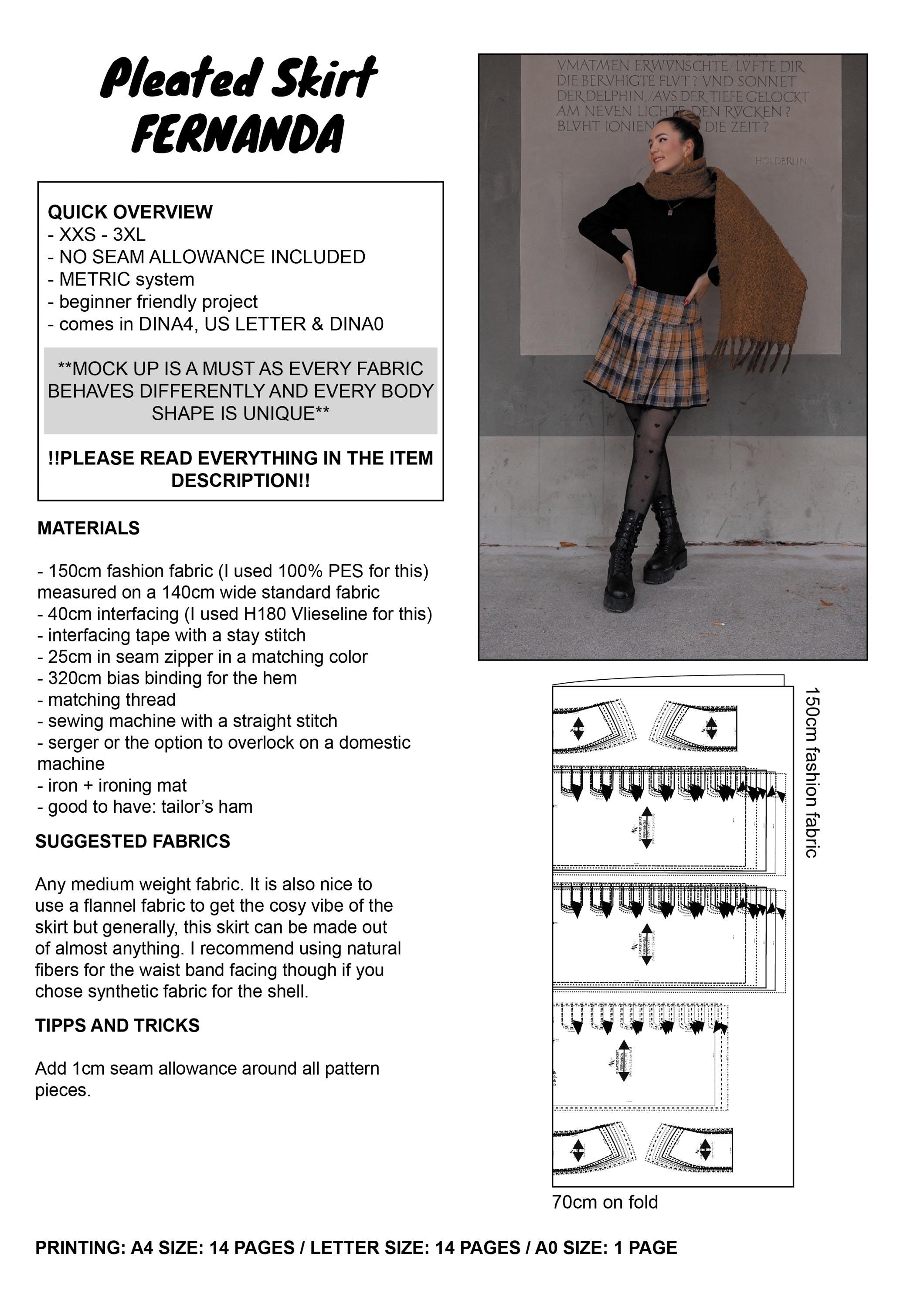 PATTERN - Pleated Skirt FERNANDA - THISISKACHI