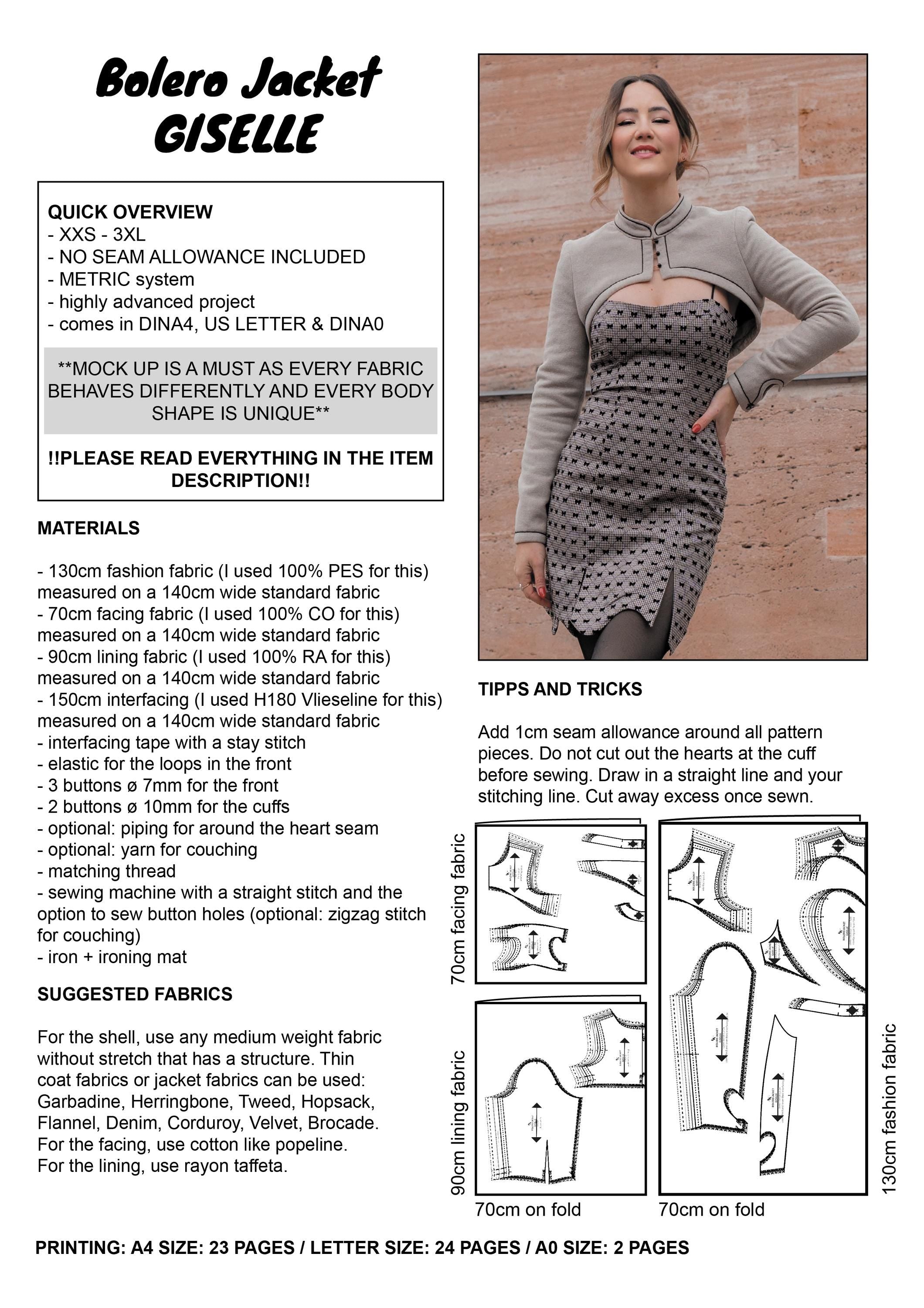 PATTERN - Bolero Jacket GISELLE - THISISKACHI