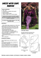 PATTERN - Dress with Cape MARINA - THISISKACHI