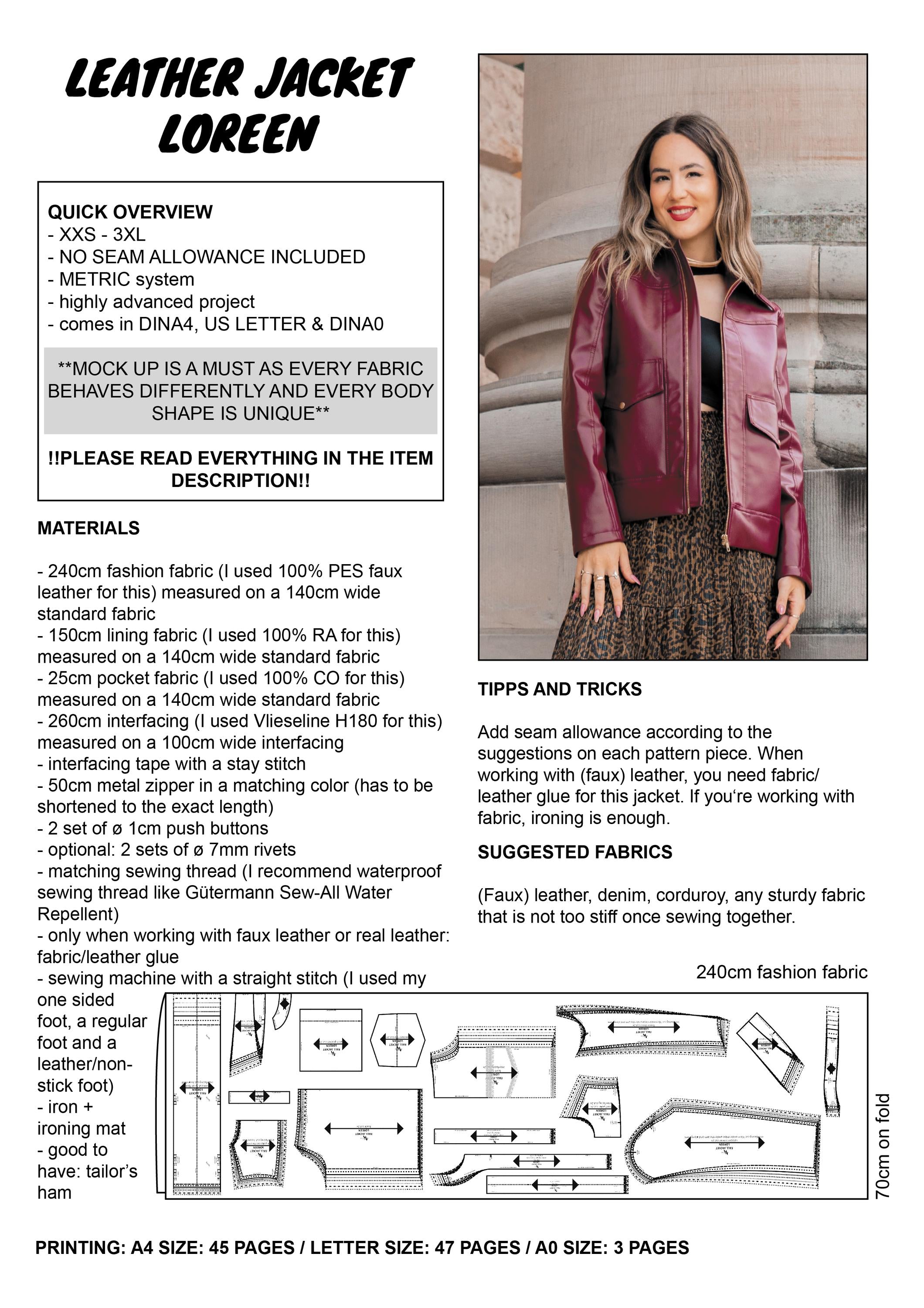 PATTERN - Jacket LOREEN - THISISKACHI